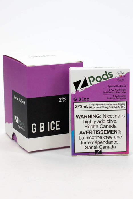 ZPOD S-Compatible Pods Box of 5 packs (20 mg/mL)-G B Ice (Gummy Bear Ice) - One Wholesale