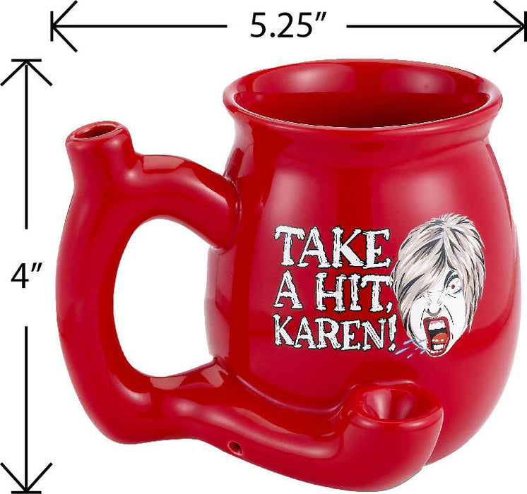TAKE A HIT KAREN! RED Roast & Toast mug Quartz hand pipe Roast and Toast Gifts