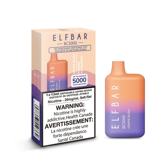 ELF BAR BC5000 Puff Disposable Vape 20 mg/mL Box of 10