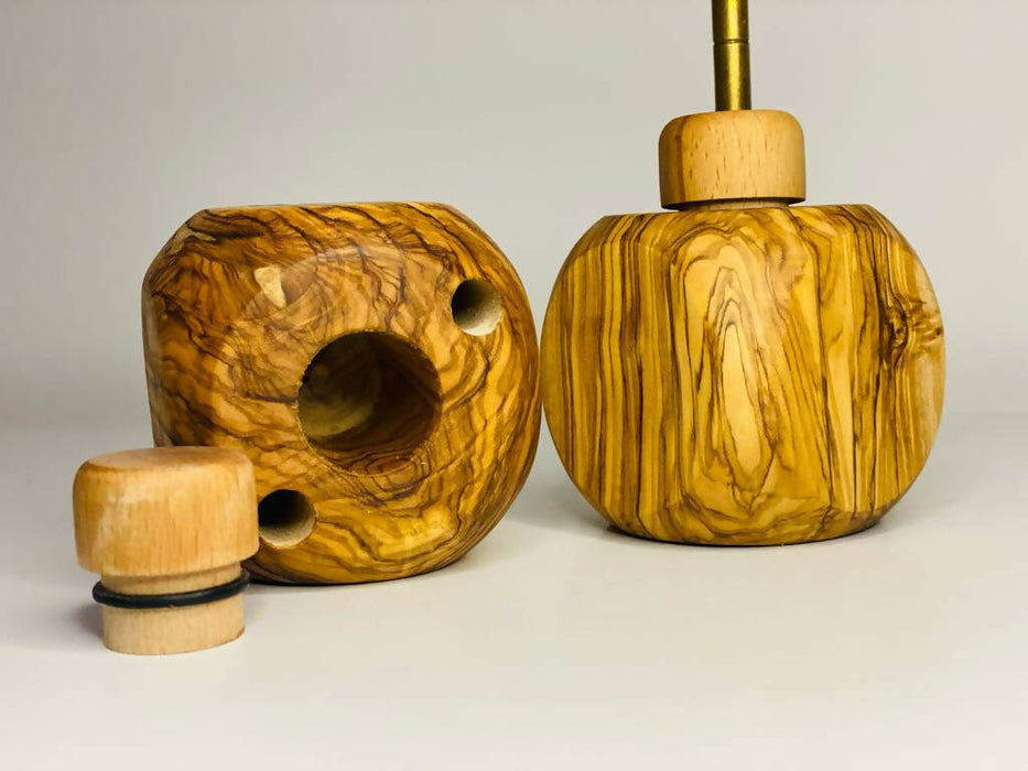 VOW | Olive Wood Big Apple Dugout/Smoker's Gift Wooden Pipe Variety Olive Wood