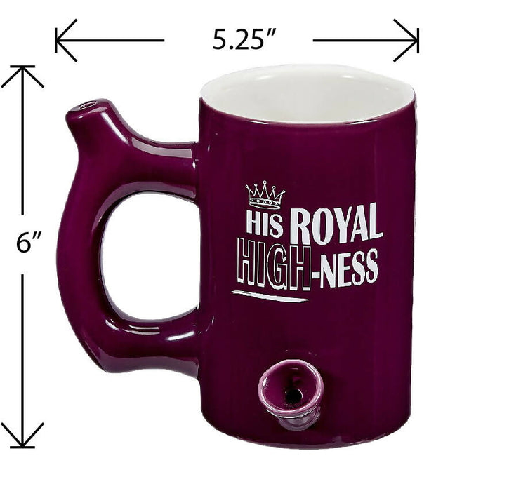 His royal high-ness large purple mug Quartz hand pipe Roast and Toast Gifts