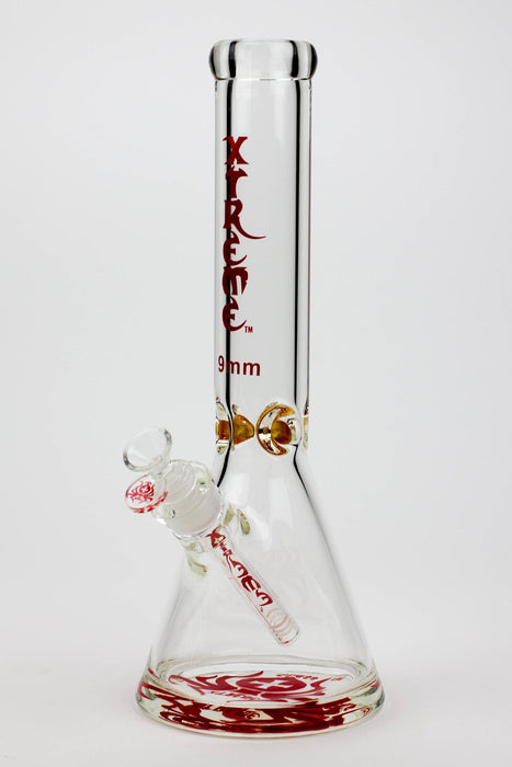 14" XTREME Glass / 9 mm / Classic Glass beaker Bong Glass Bong Canadian Distributor Red