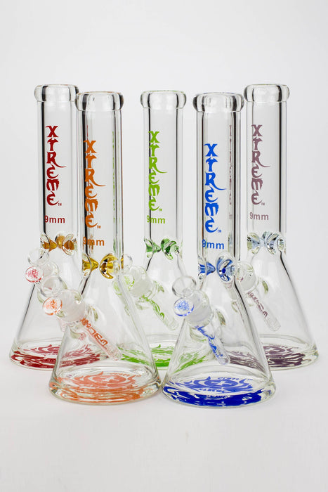 14" XTREME Glass / 9 mm / Classic Glass beaker Bong- - One Wholesale