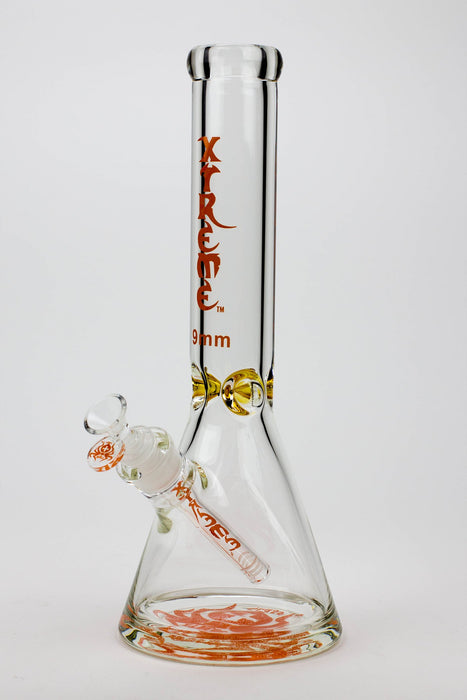 14" XTREME Glass / 9 mm / Classic Glass beaker Bong-Yellow - One Wholesale