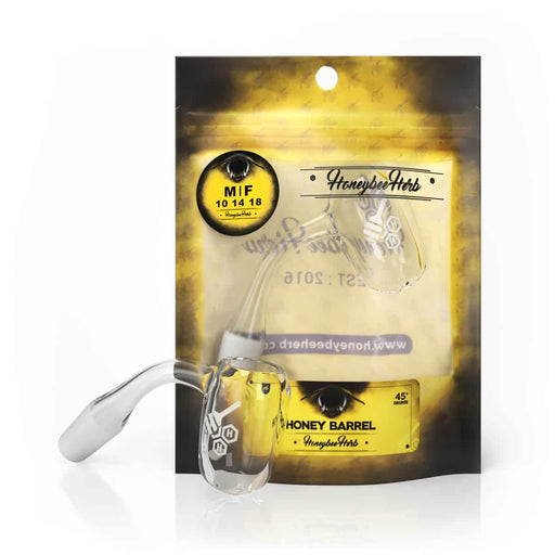 Honeybee Herb - HONEY BARREL QUARTZ BANGER - 45° DEGREE | YL Bongs Accessories Honeybee Herb 10mm Male