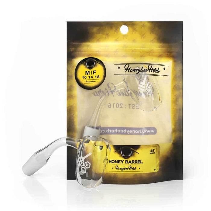 Honeybee Herb - HONEY BARREL QUARTZ BANGER - 45° DEGREE | YL Banger · Oil Burner Honeybee Herb 10mm Male