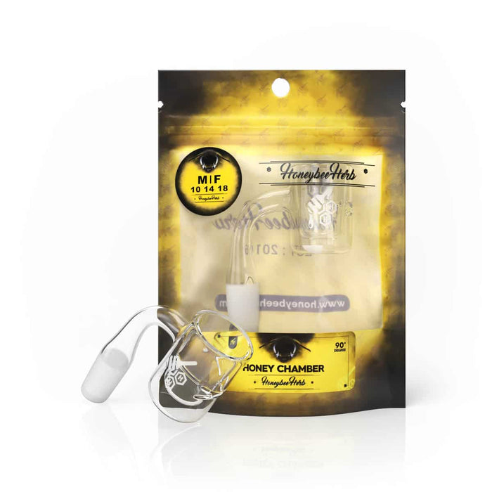 Honeybee Herb - HONEY CHAMBER QUARTZ BANGER - 90° DEGREE | YL Bowl · Banger · Oil Burner Honeybee Herb