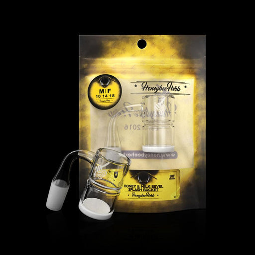 Honeybee Herb - HONEY & MILK BEVEL SPLASH BUCKET Banger Bongs Accessories Honeybee Herb