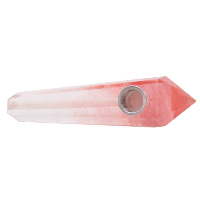 QUARTZ PIPE | RED MELTING STONE- - One Wholesale