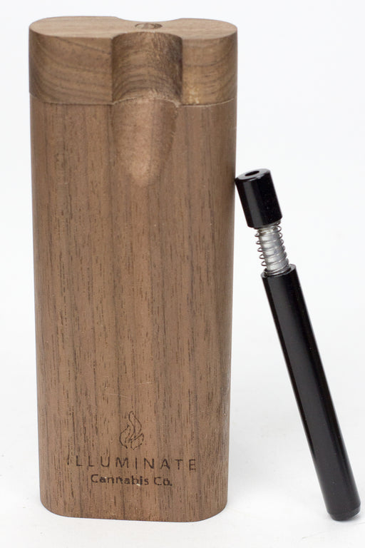 Walnut Dugout with Anodized Spring One hitter-Black - One Wholesale