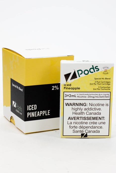 ZPOD S-Compatible Pods Box of 5 packs (20 mg/mL)-Iced Pineapple - One Wholesale