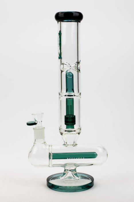 14" KUSH inline diffuser / splash guard / 7 mm / glass bong [K5003]-Teal - One Wholesale