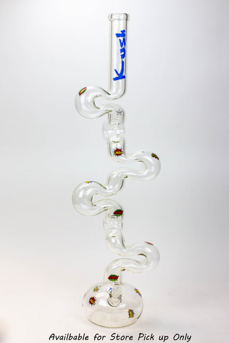 36" KUSH Glass 7mm Giant Zig Zag bong [KU070] Glass Bong Canadian Distributor