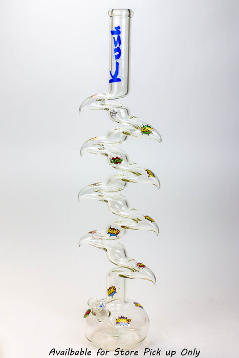 36" KUSH Glass 7mm Giant Zig Zag bong [KU069] Glass Bong Canadian Distributor