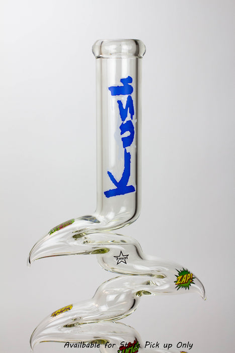 36" KUSH Glass 7mm Giant Zig Zag bong [KU069] Glass Bong Canadian Distributor