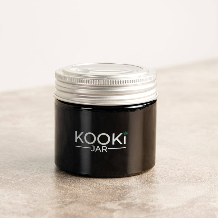 The Compact | Small Glass Stash Jar with 5x Magnifying Lid
