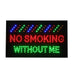 LED Light Wall Mount Sign - 21" x 13" Sign Canadian Distributor NO Smoking