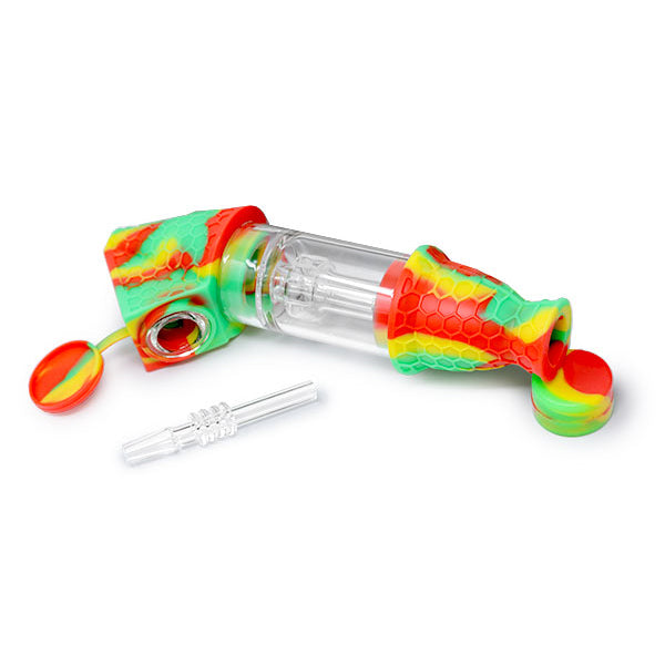 8 inch Silicone Nectar Collector Bubbler [WP-28] Nectar Collector High-End Brands Glass