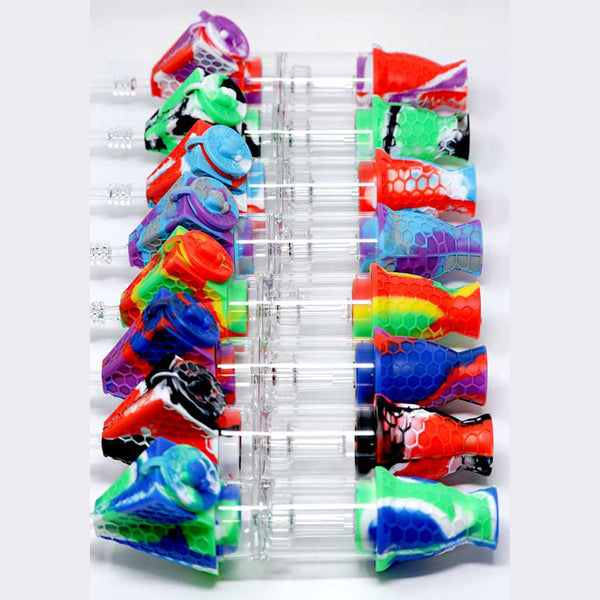 8 inch Silicone Nectar Collector Bubbler [WP-28] Nectar Collector High-End Brands Glass