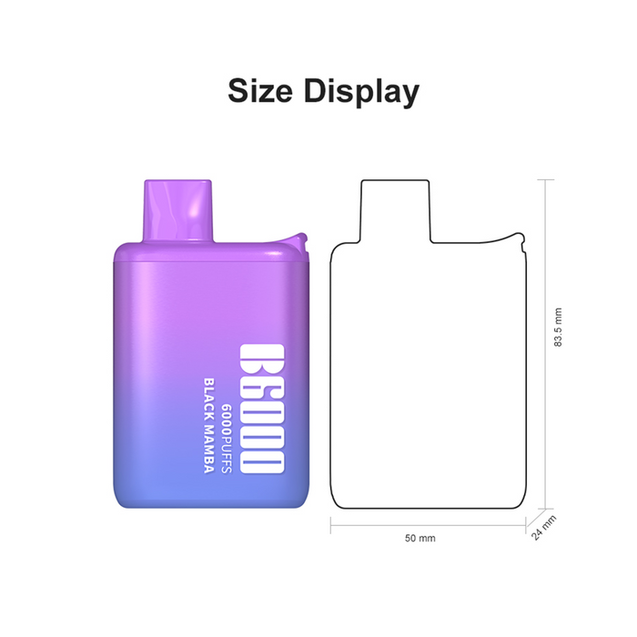 Vapeman 6000 Puffs Rechargable Vape - B6000 Federal Excise Tax StoneSmiths