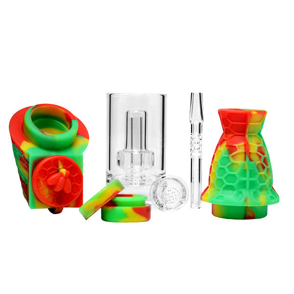 8 inch Silicone Nectar Collector Bubbler [WP-28] Nectar Collector High-End Brands Glass