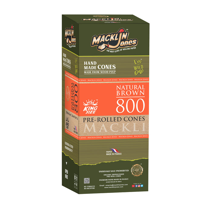 Macklin Jones - Natural Brown King Size Pre-Rolled cones Tower 800