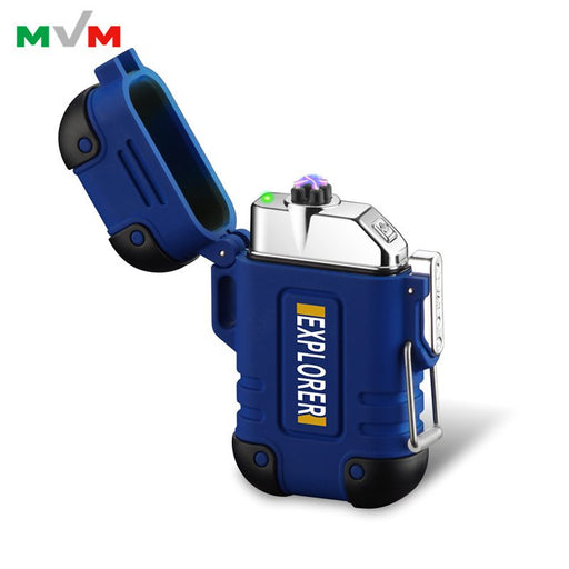 Waterproof Flameless Electric Dual Arc Plasma Beam USB rechargeable [MLT234] Lighters Canadian Distributor Blue