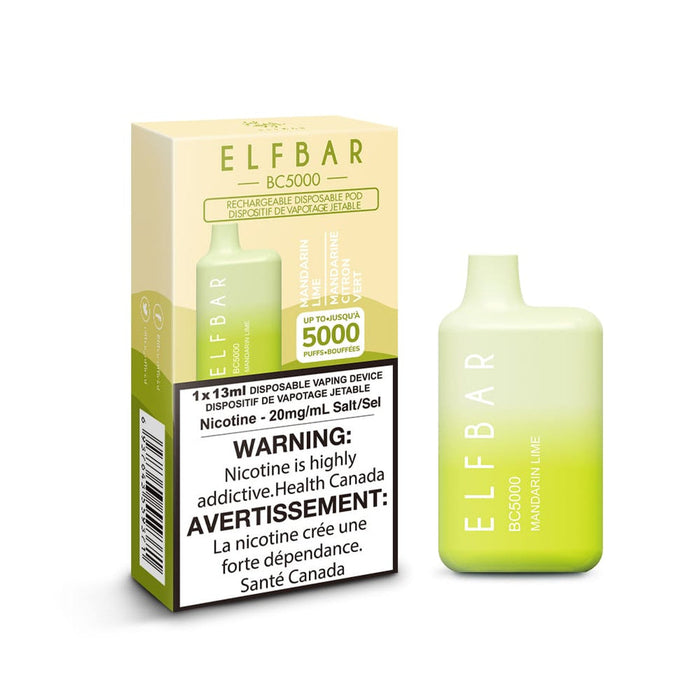 ELF BAR BC5000 Puff Disposable Vape 20 mg/mL Box of 10