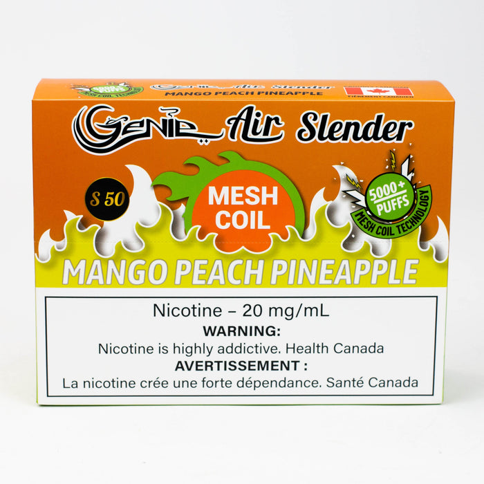 Genie Air Slender Mesh Coil disposable 5000 Puff Pod 20 mg/mL