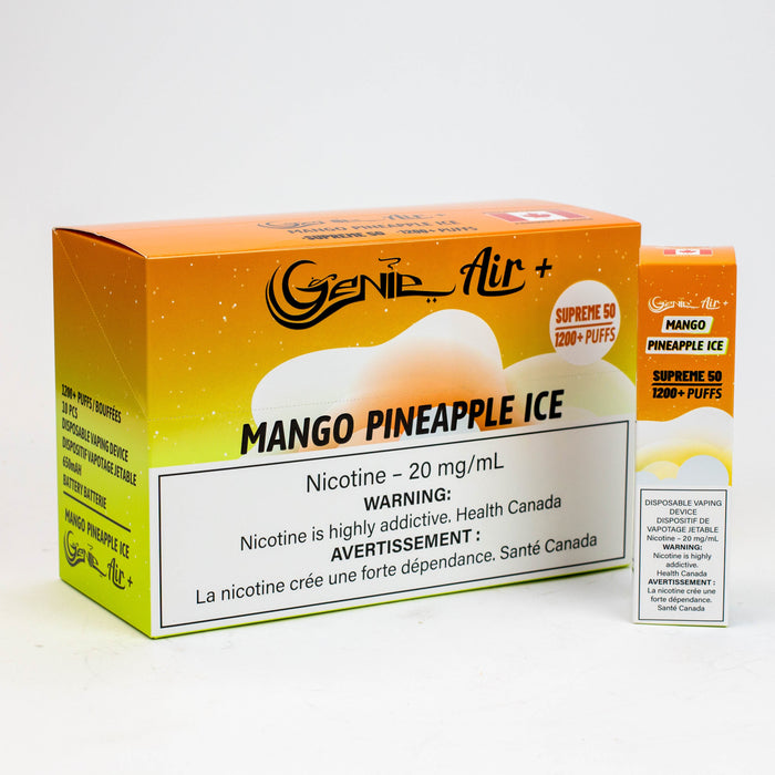 Genie Air+ SUPREME 50 disposable 1200 Puff 20 mg/mL Disposable Vape ONE Mango Pineapple