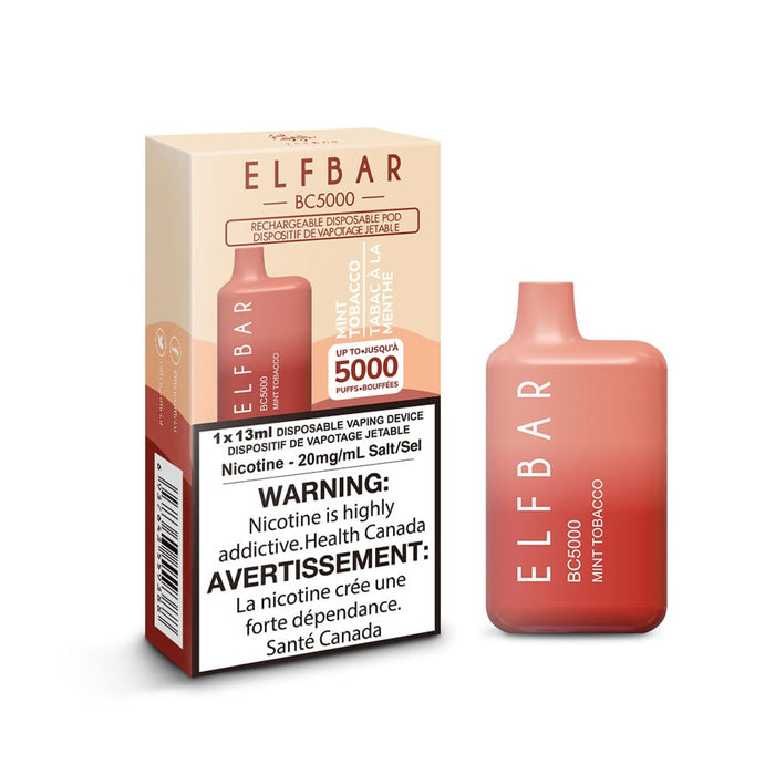 ELF BAR BC5000 Puff Disposable Vape 20 mg/mL Box of 10