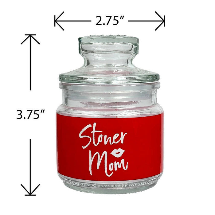 ASHTRAY AND STASH JAR SET - RED STONER MOM DESIGN