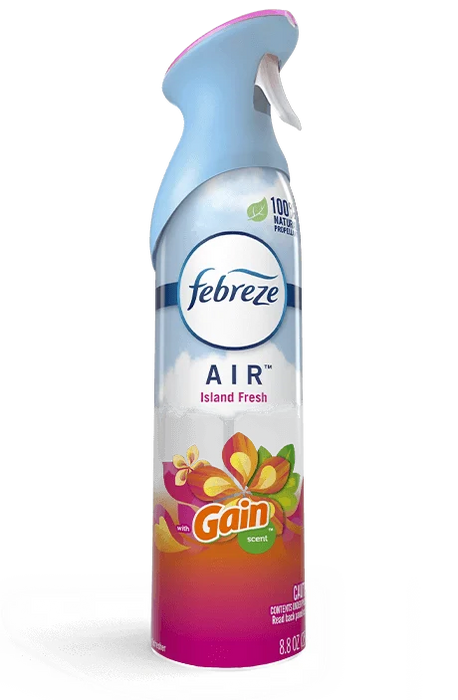 Febreze Air Refresher 250g Box of 6 Odour Eliminator Spray ONE Gain Island Fresh