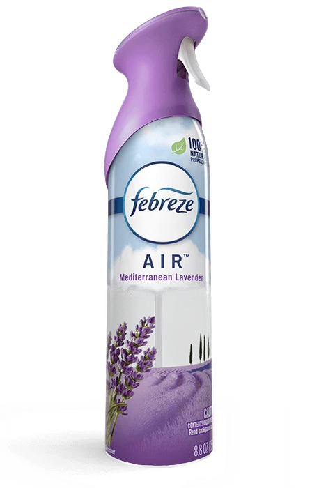 Febreze Air Refresher 250g Box of 6 Odour Eliminator Spray ONE Mediterranean Lavender