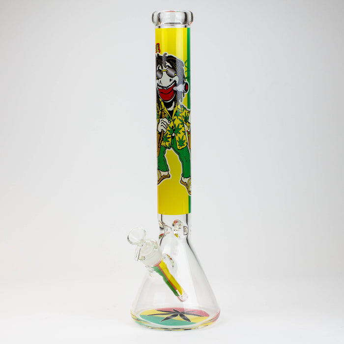 17.5" Rasta Man / 7 mm / classic beaker glass bong