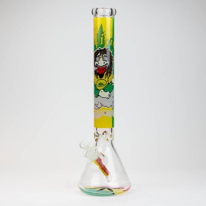 17.5" Rasta Man / 7 mm / classic beaker glass bong Glass Bong ONE Rasta-3