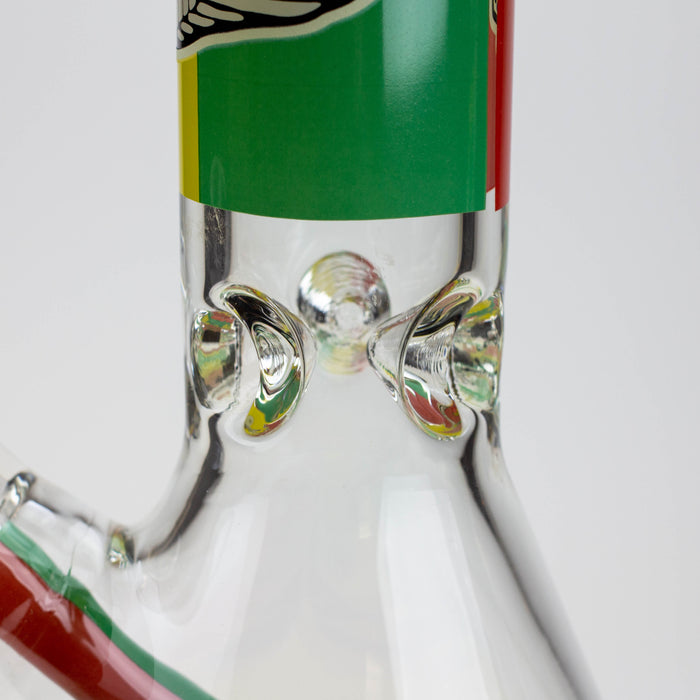 17.5" Rasta Man / 7 mm / classic beaker glass bong Glass Bong ONE