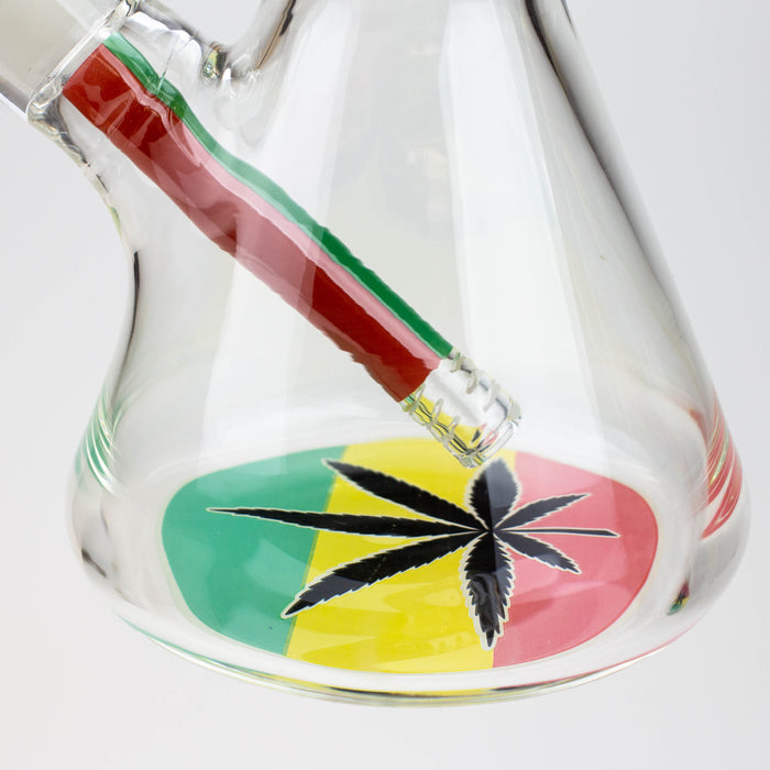 17.5" Rasta Man / 7 mm / classic beaker glass bong Glass Bong ONE