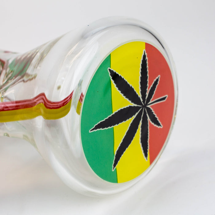 17.5" Rasta Man / 7 mm / classic beaker glass bong