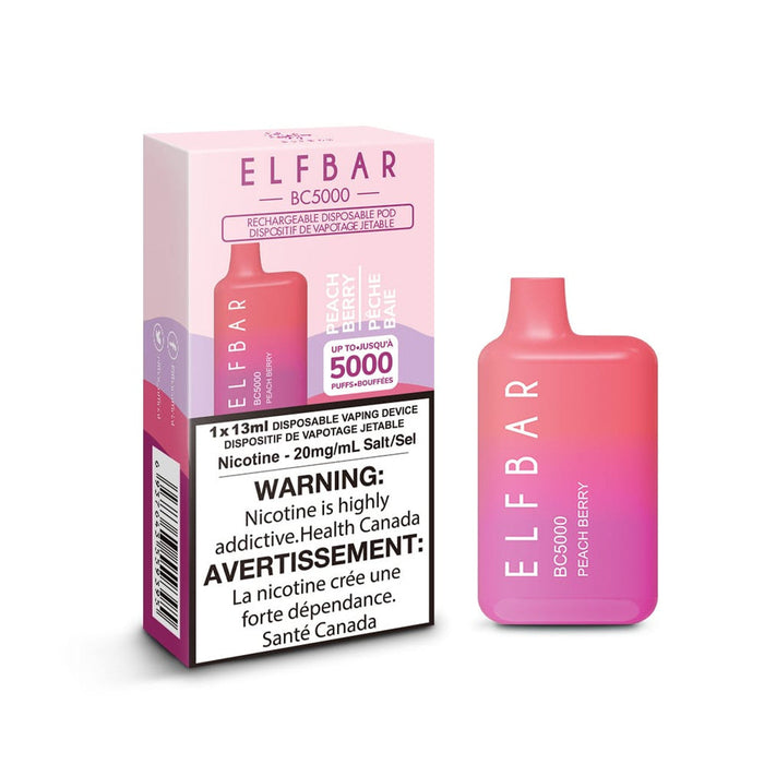 ELF BAR BC5000 Puff Disposable Vape 20 mg/mL Box of 10