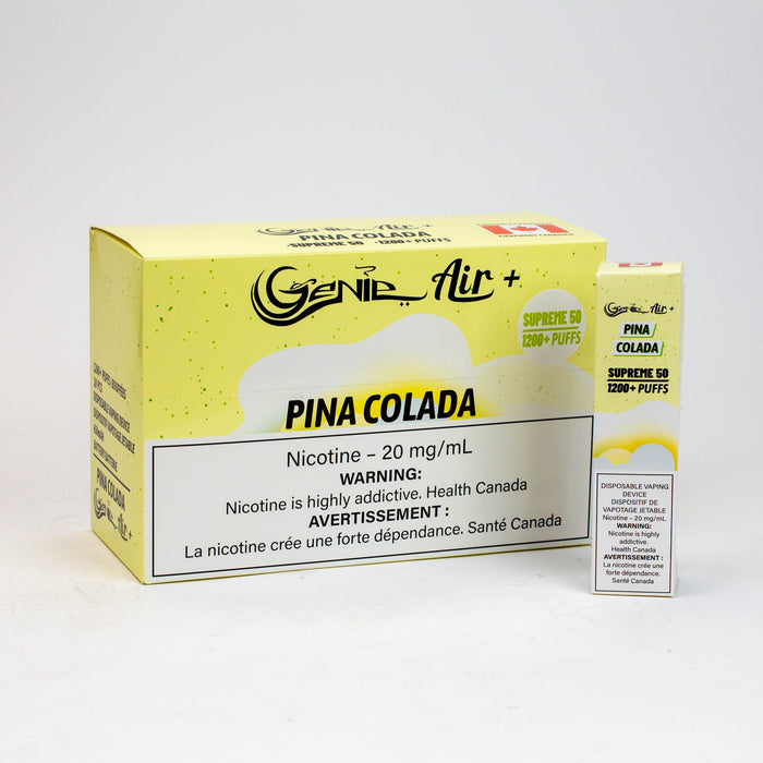 Genie Air+ SUPREME 50 disposable 1200 Puff 20 mg/mL Disposable Vape ONE Pina Colada