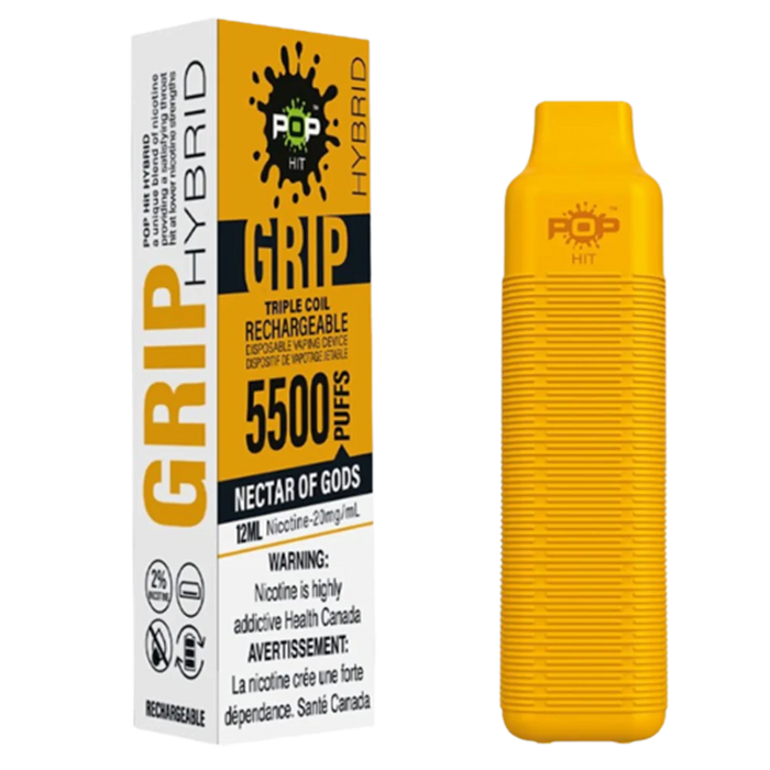 Pop Hybrid Grip 5500 Puff Rechargeable Vape Device Box of 10