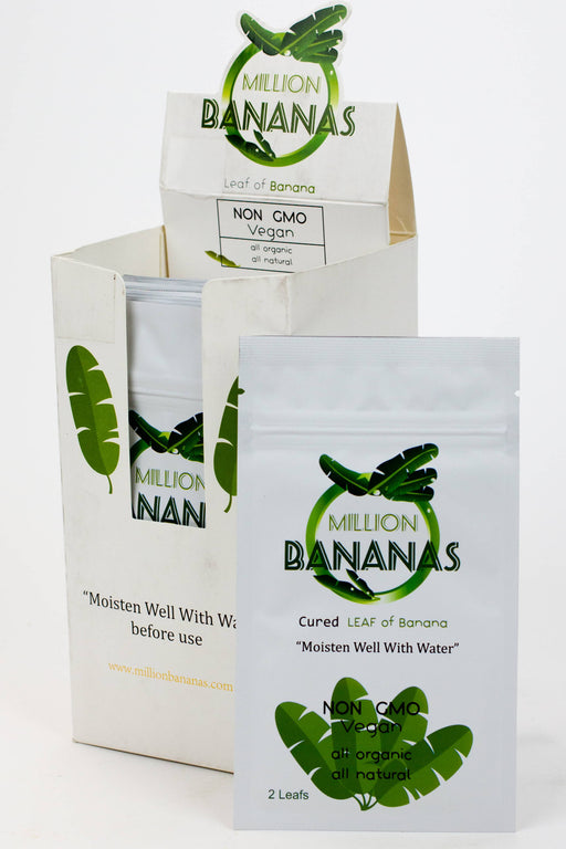 Million Bananas Cured Rolling leaf Pouch Display Box- - One Wholesale