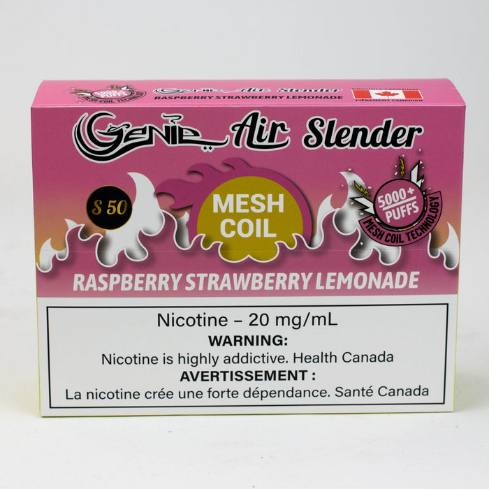 Genie Air Slender Mesh Coil disposable 5000 Puff Pod 20 mg/mL