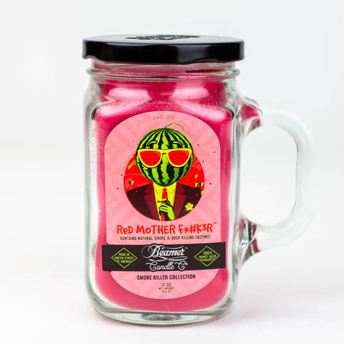 Beamer Candle Co. Ultra Premium Jar Smoke killer collection candle-Red Mother F*#k3R - One Wholesale