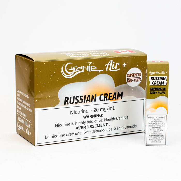 Genie Air+ SUPREME 50 disposable 1200 Puff 20 mg/mL Disposable Vape ONE Russian Cream