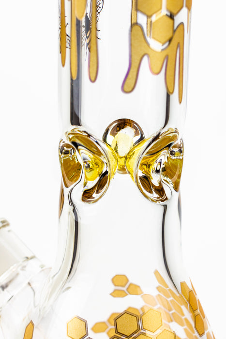 16" SOUL glass BEE / 9 mm / beaker glass bong  [S2076]- - One Wholesale