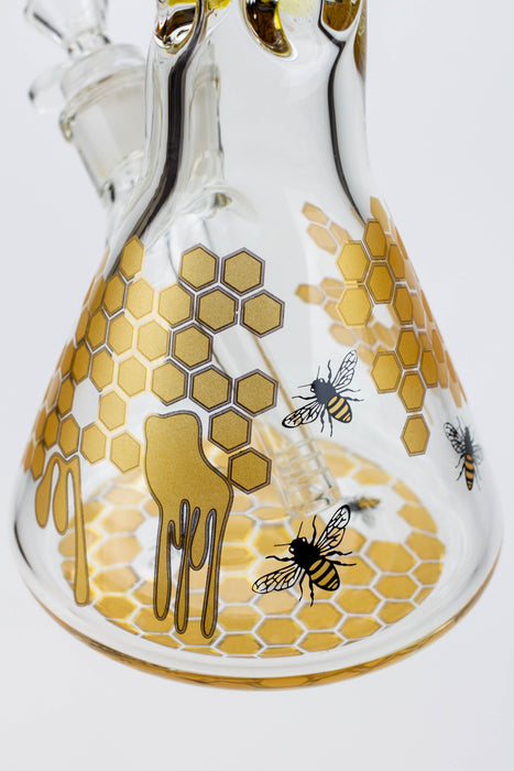 16" SOUL glass BEE / 9 mm / beaker glass bong  [S2076]- - One Wholesale