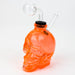 Soft Glass Skull oil bong Rig Canadian Distributor Orange