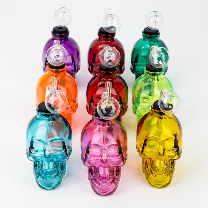 Soft Glass Skull oil bong Rig Canadian Distributor